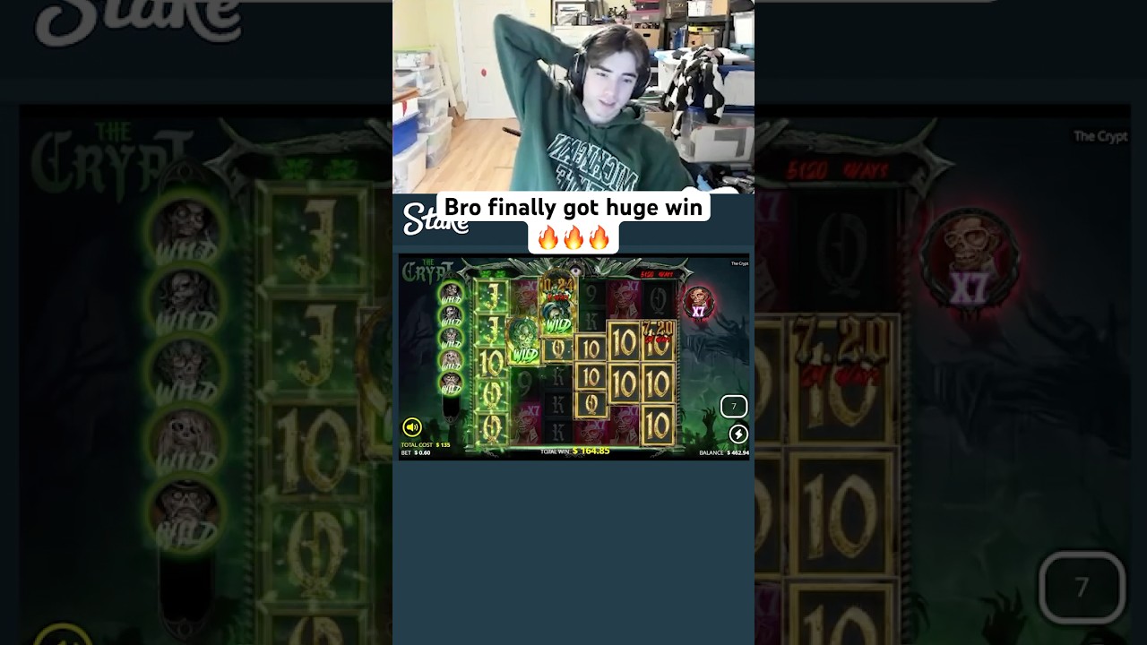 INSANE win finally on the crypt 🔥🔥 #slots #maxwin #bigwin #shorts #stake