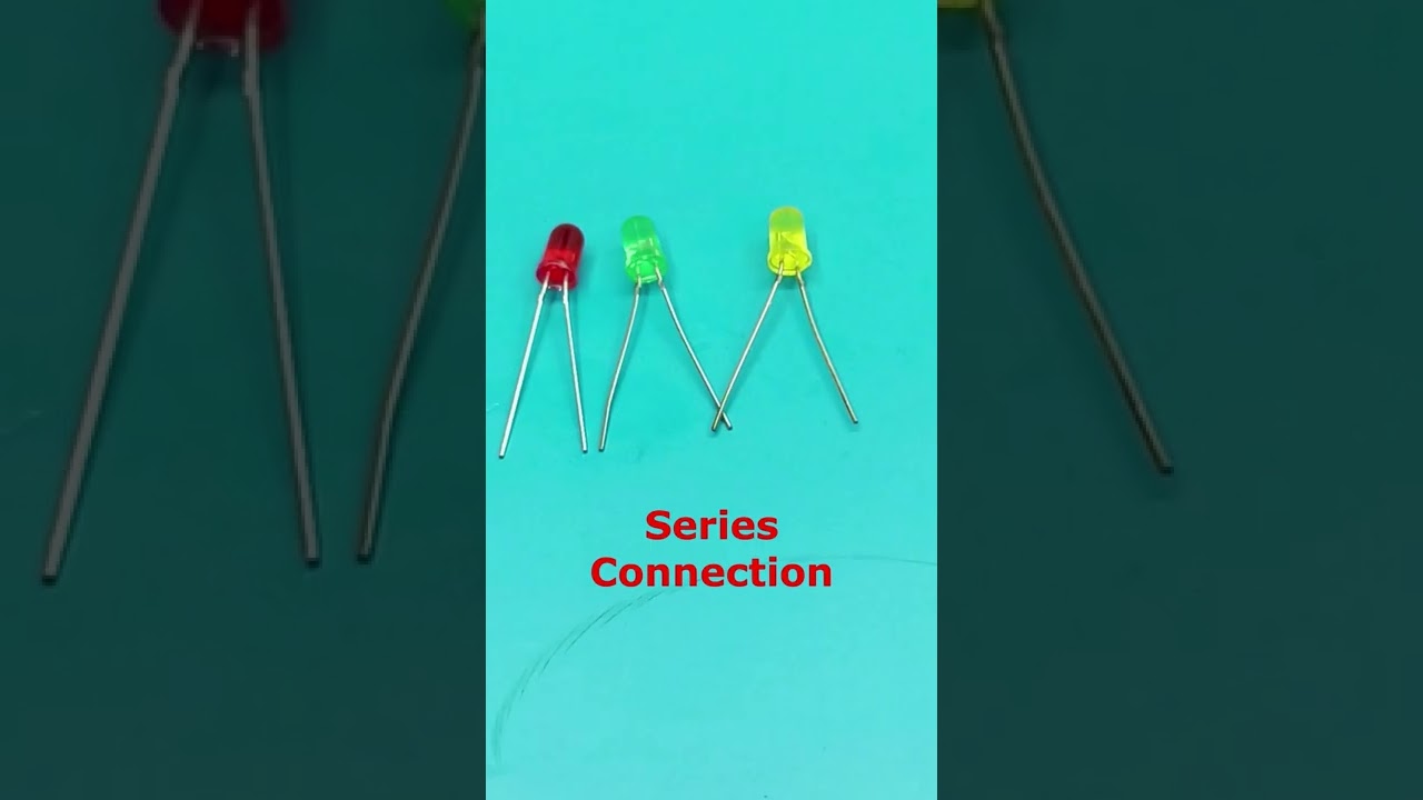 LED series connection with 9V battery #shorts