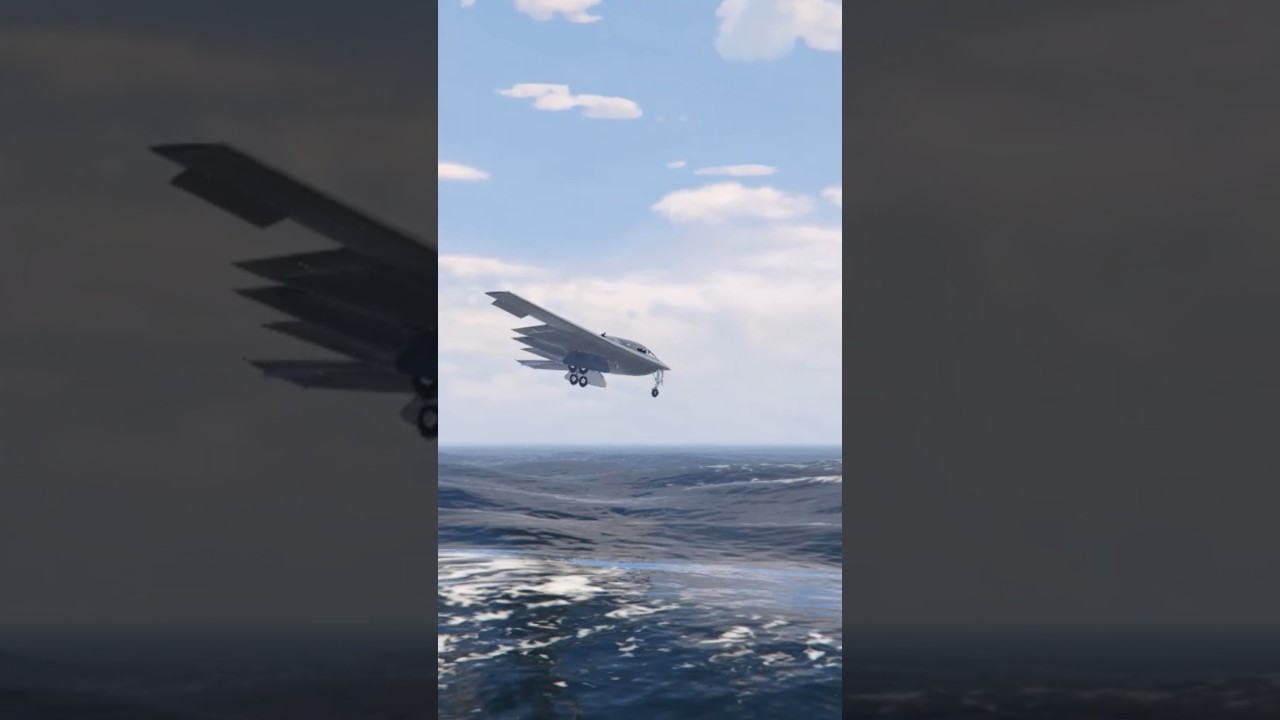 Us gigantic B-2 Boomber fly and destroy in sea due to Engine Failure