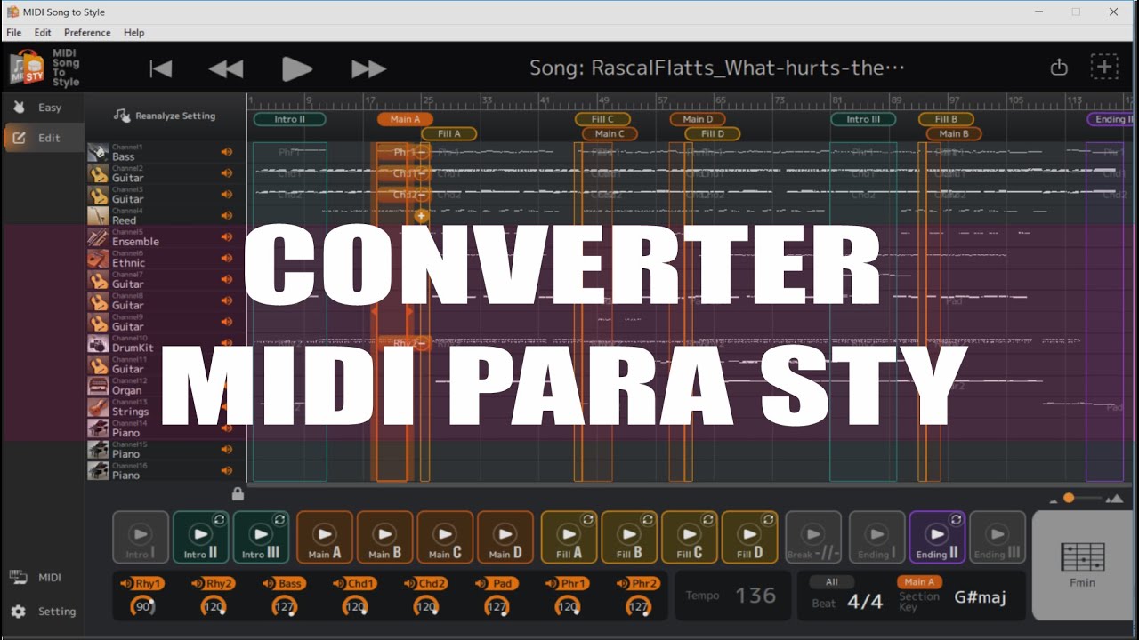 MIDI TO SONG DA YAMAHA CRIANDO RITMO COM MIDI