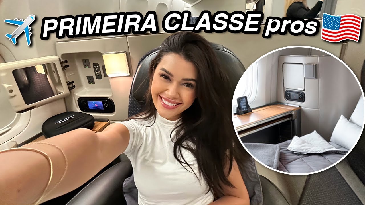 VIAJANDO DE PRIMEIRA CLASSE PARA OS EUA (American Airlines)