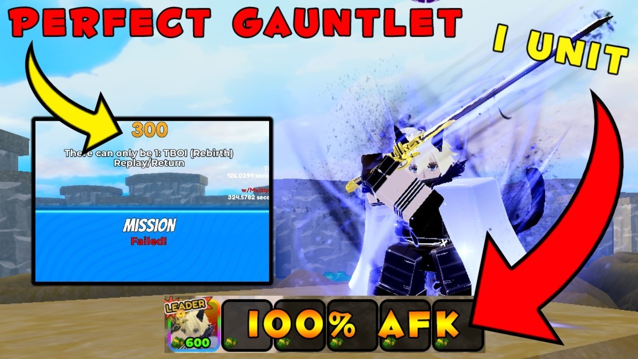 1 UNIT 100%AFK GAUNTLET MODE no ALL STAR TOWER DEFENSE