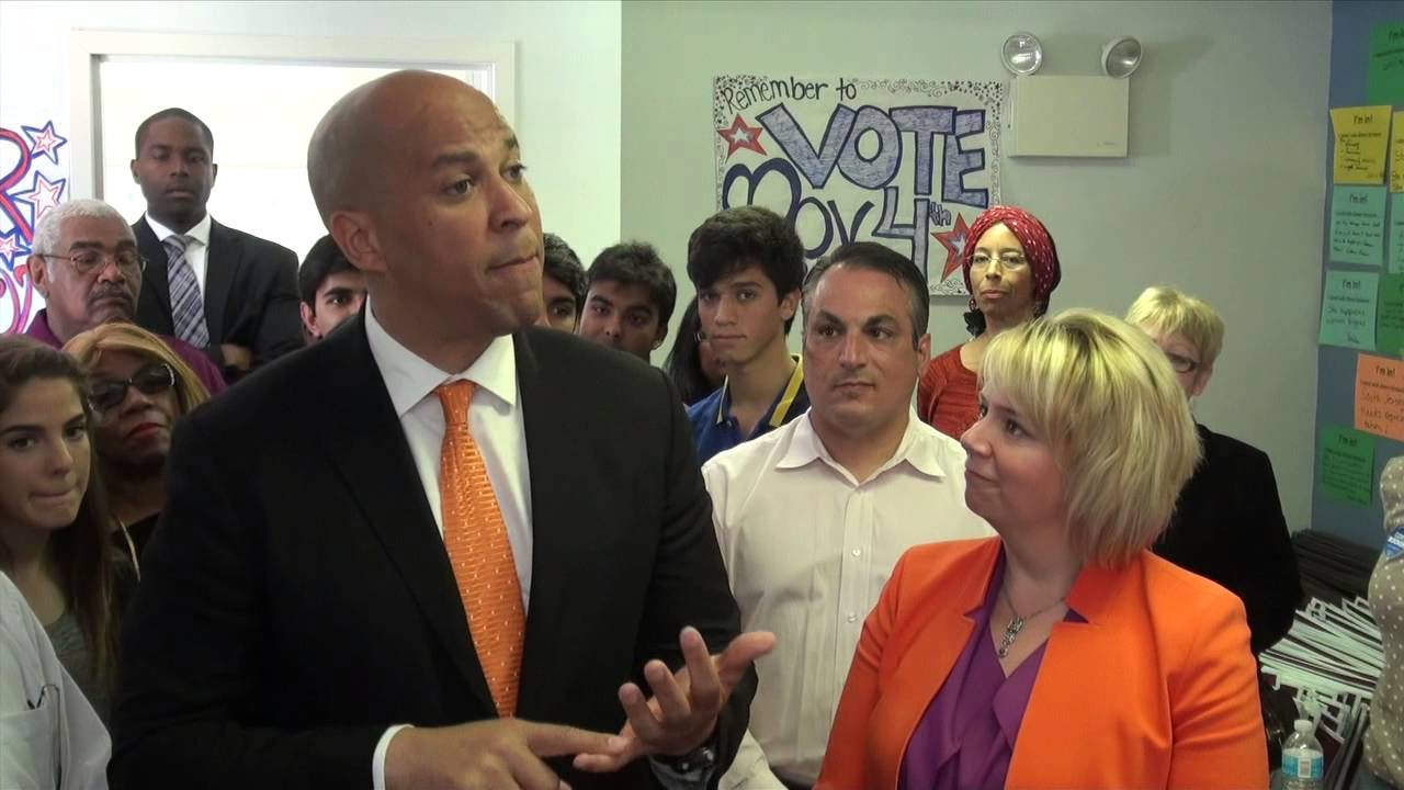 Aimee Belgard and Cory Booker