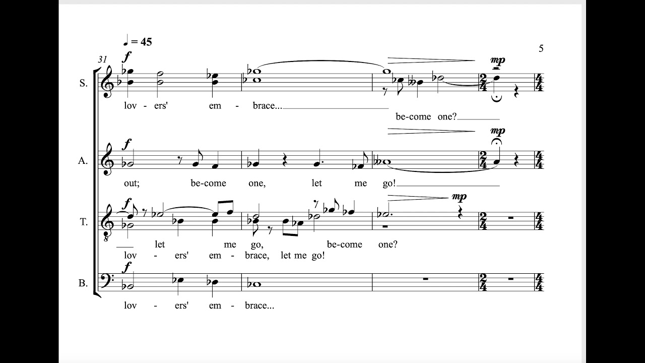 Out, for Mixed Chorus