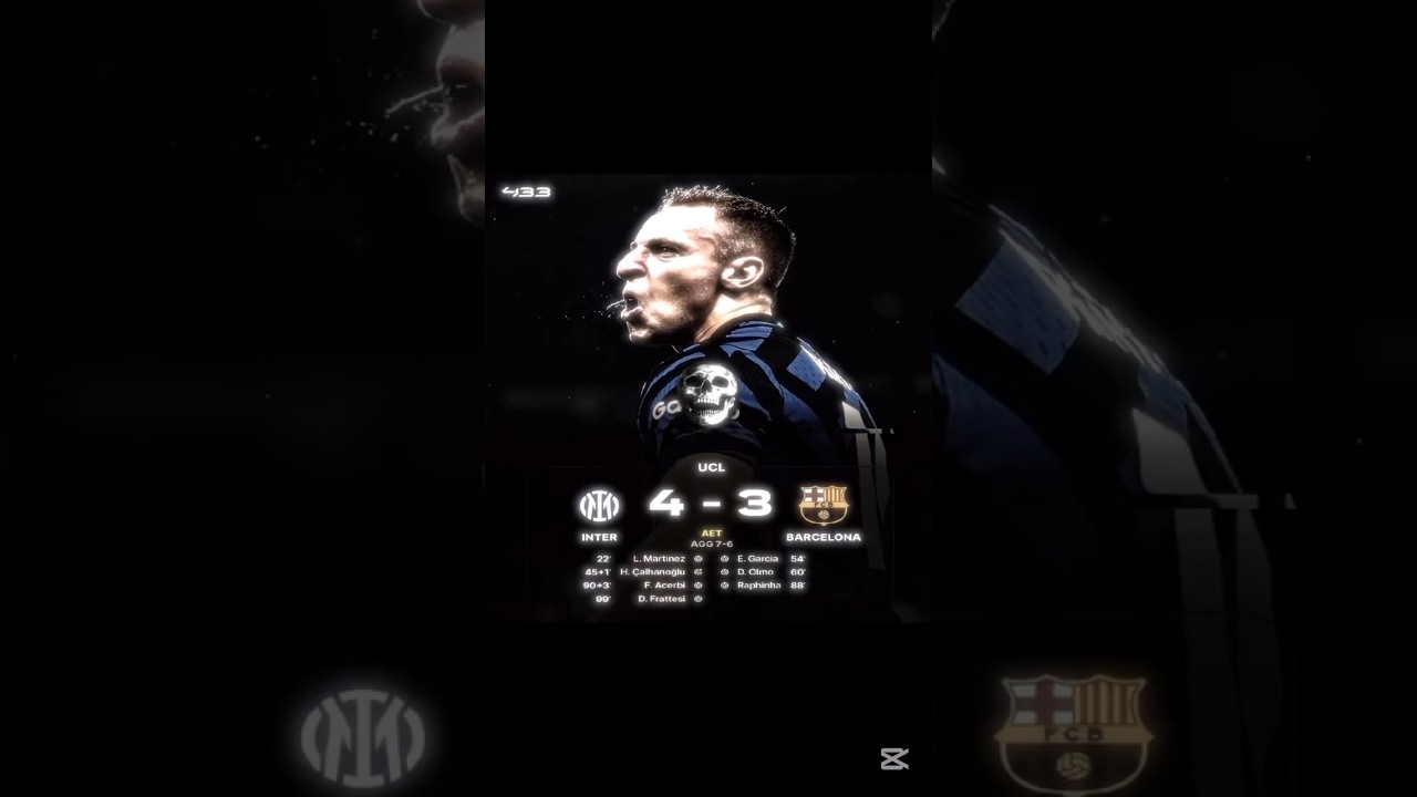 Barca vs Inter Milan🔥🗿☠️.#football #trending #edit #intermilan #barca #ucl