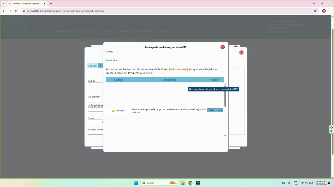 como dar de alta productos y servicios en MYMS Facturación