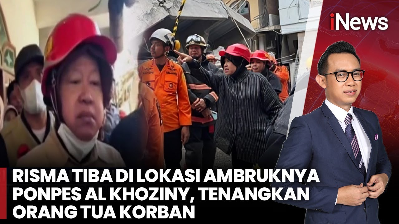 Datangi Lokasi Ambruknya Ponpes Al Khoziny, Risma Lihat Langsung Proses Evakuasi | iNews Malam 2/10