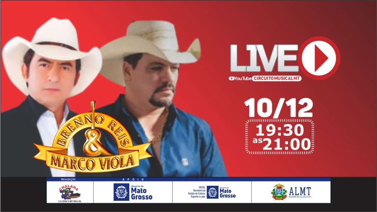 #live2 Brenno Reis e Marco Viola - Ao vivo Indiavaí - MT
