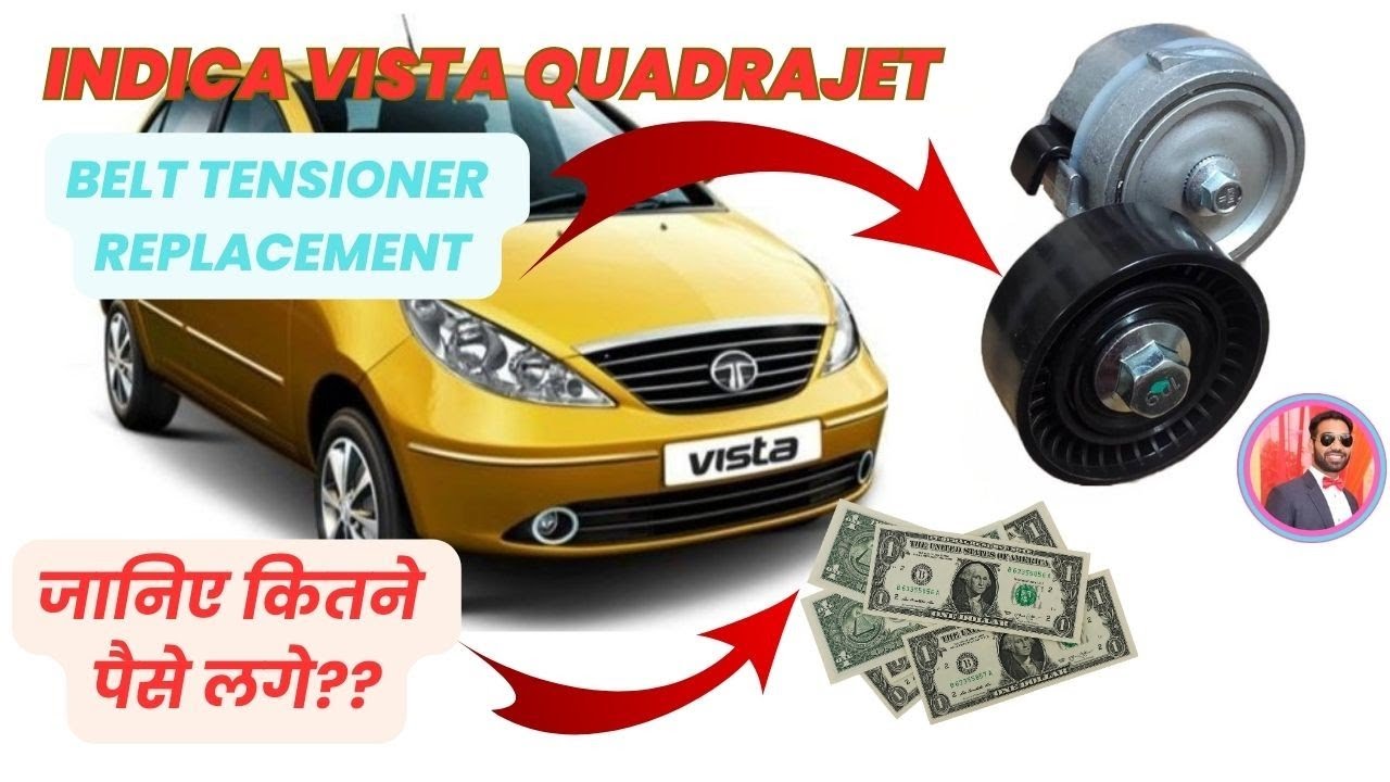 Indica Vista Quadrajet Belt Tensioner Replacement ||  Tata Manza Belt Tensioner Changed