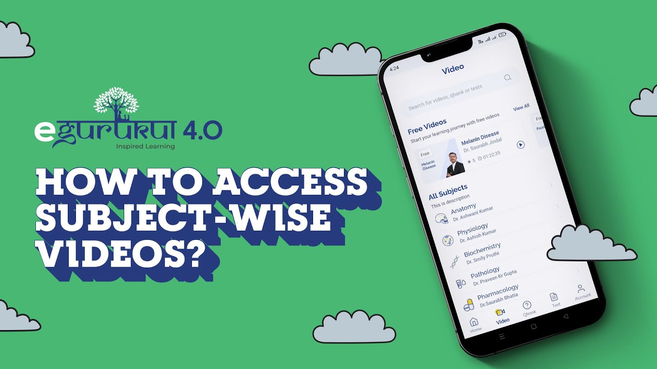 How to access subject-wise videos on eGurukul 4.0 & other features