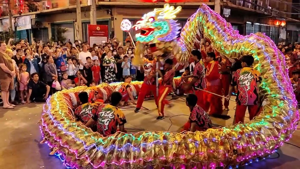 Chinese Dragon in Phisanuloke Nguan Xiao Festival, 02-23-2024.