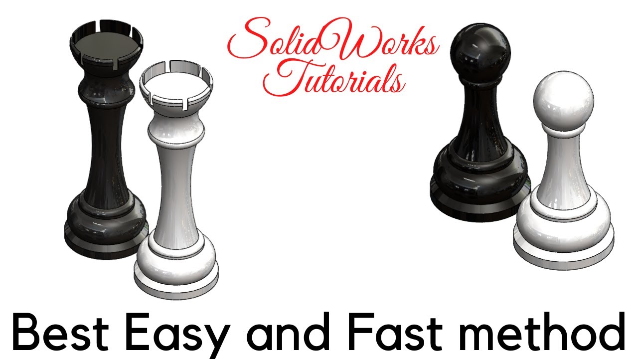 Designing #Chess Pieces (Part-1) || #Rook & #Pawn || SolidWorks Tutorials #design  #cad #solidworks