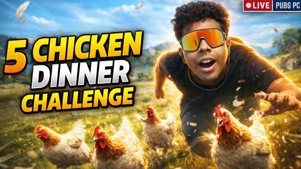 5 Chicken Dinner Challenge 🐔🔥 | PUBG PC Live Stream | BRANSTARK GAMING
