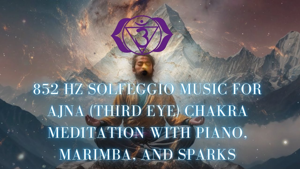 852 Hz Solfeggio Music for Ajna (Third Eye) Chakra Meditation with Piano, Marimba, and Sparks