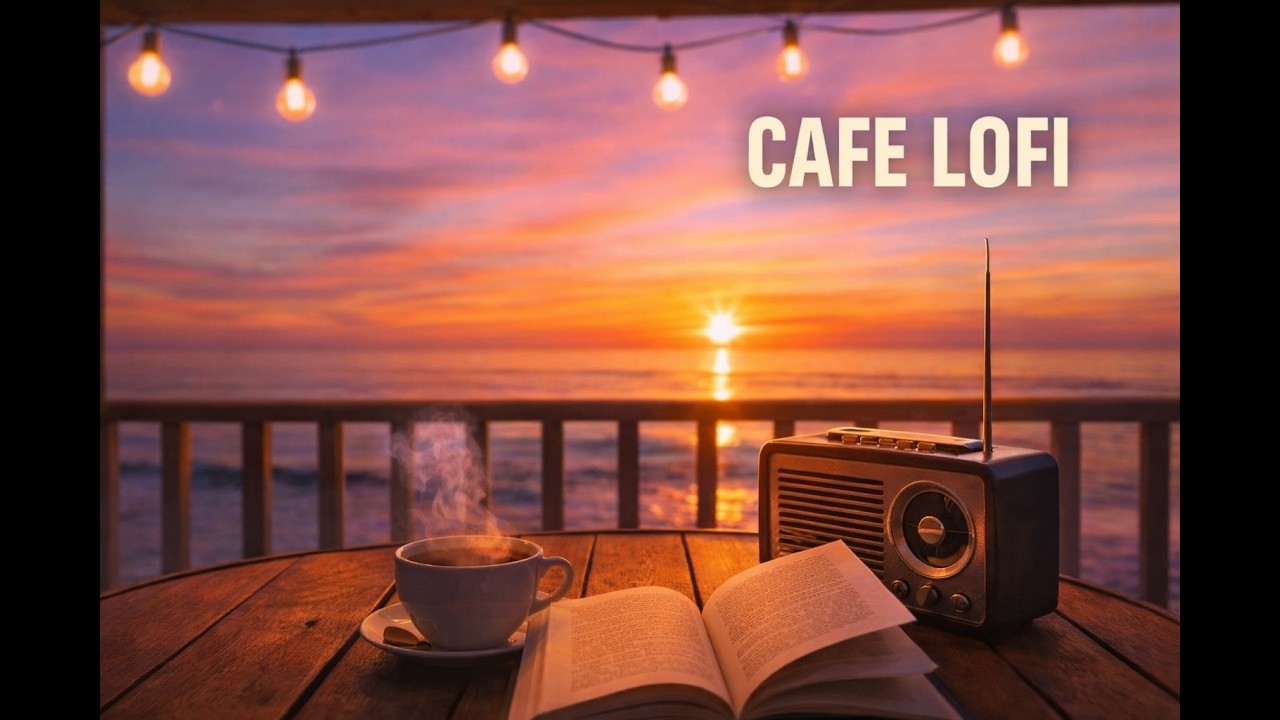 Sunset Bossa Nova Lofi 🌅 Cozy Seaside Cafe to Relax / Study