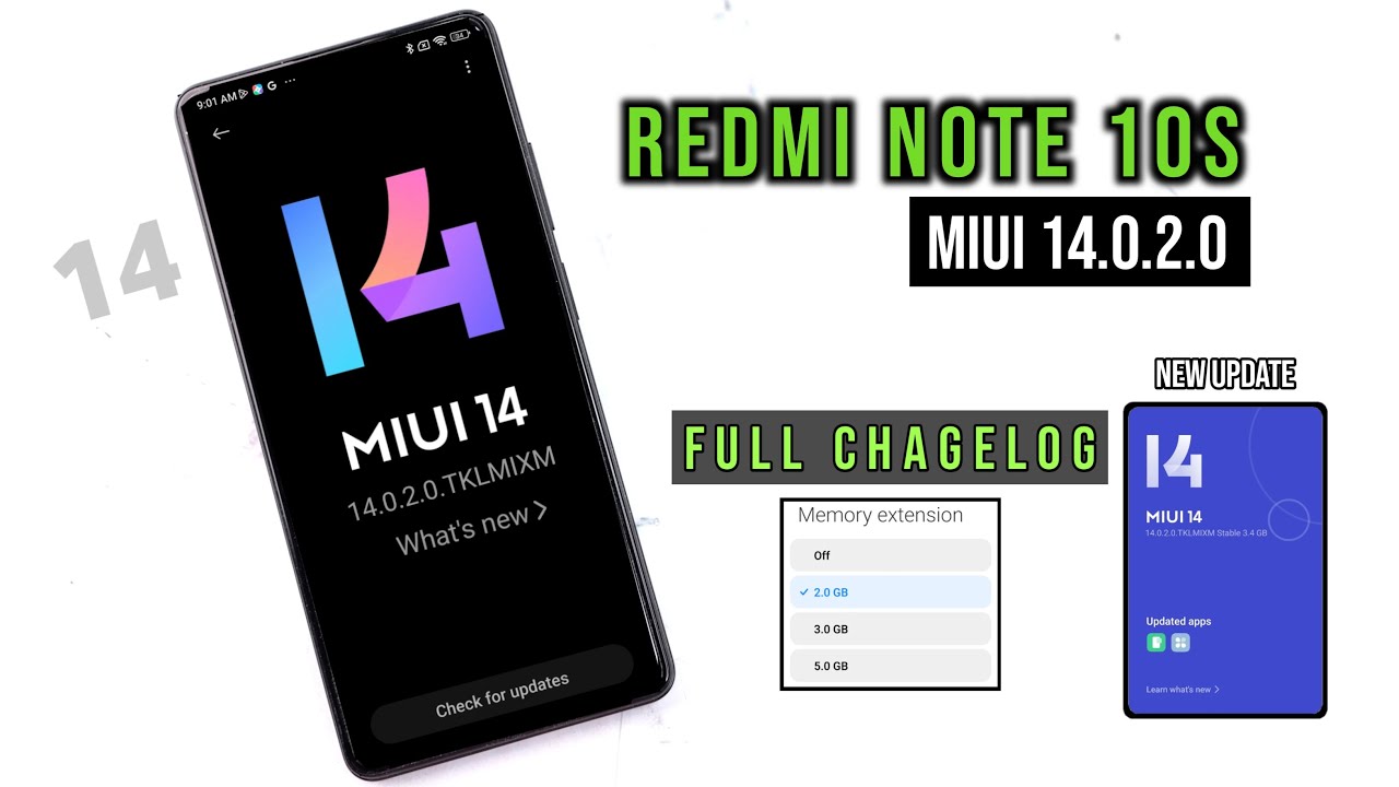 Redmi Note 10s MIUI 14.0.2.0 Android 13 New Update Full Changelog | Redmi Note 10s MIUI 14 Update