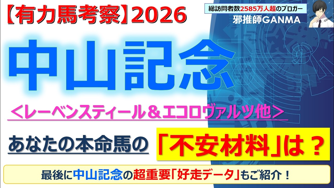 【中山記念2026 有力馬考察】レーベンスティール＆エコロヴァルツ他 人気馬5頭を徹底考察！