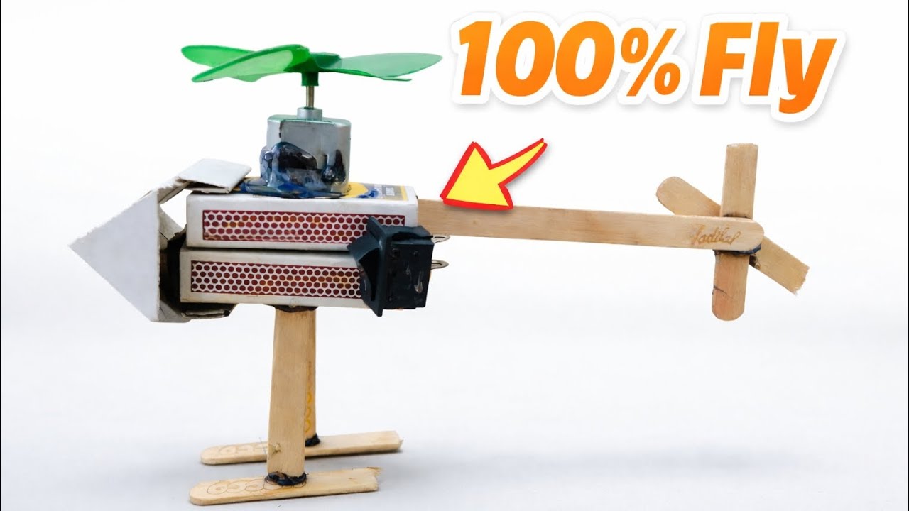 Mini Helicopter with DC Motor 🚁 | Amazing DIY Flying Toy|| motor Se helicopter 