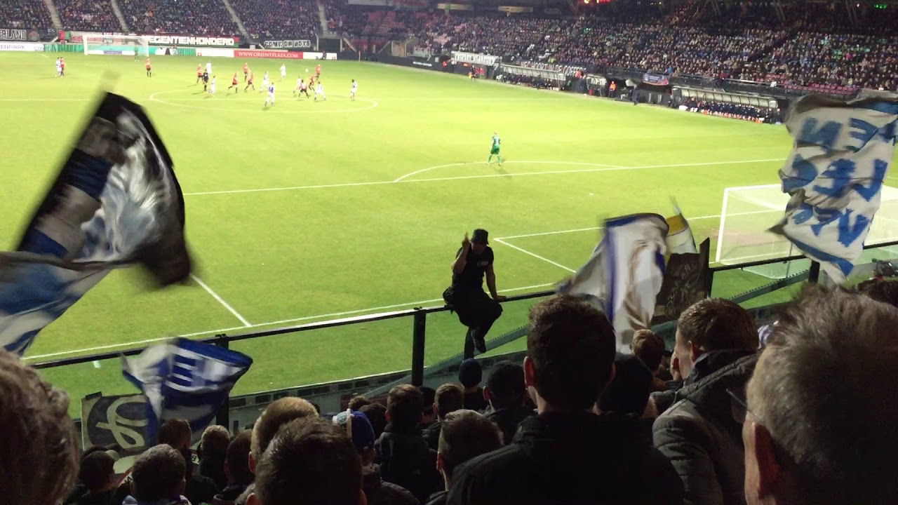 NEC - De Graafschap, sfeer in het uitvak 23-3-2018