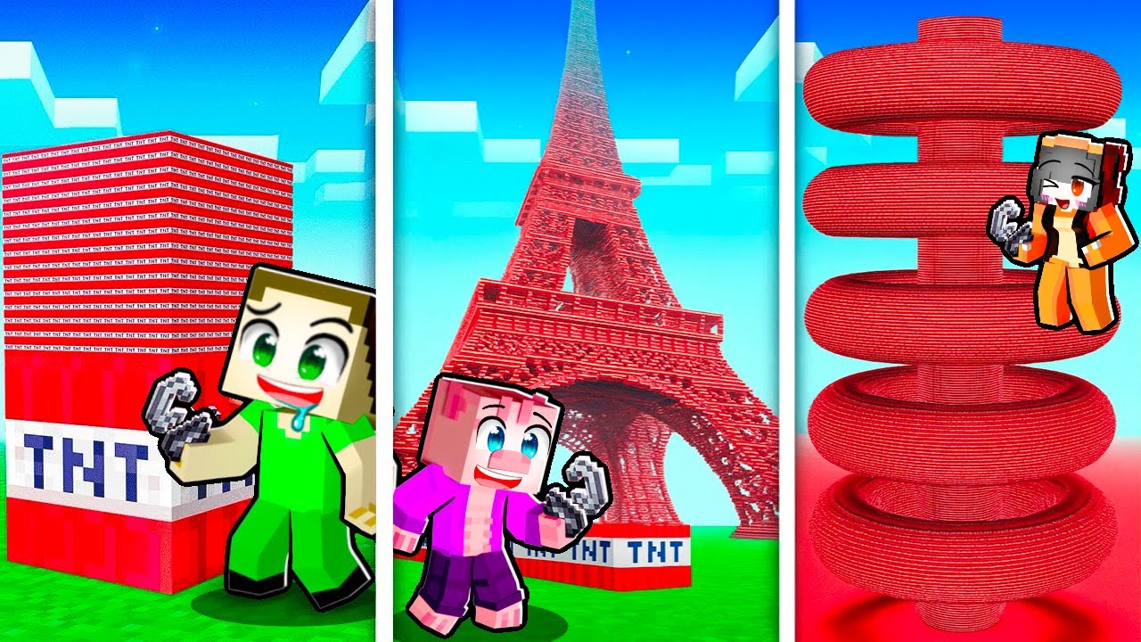 Odp&aacute;lil jsem V&Scaron;ECHNY SECRET TNT v Minecraftu!