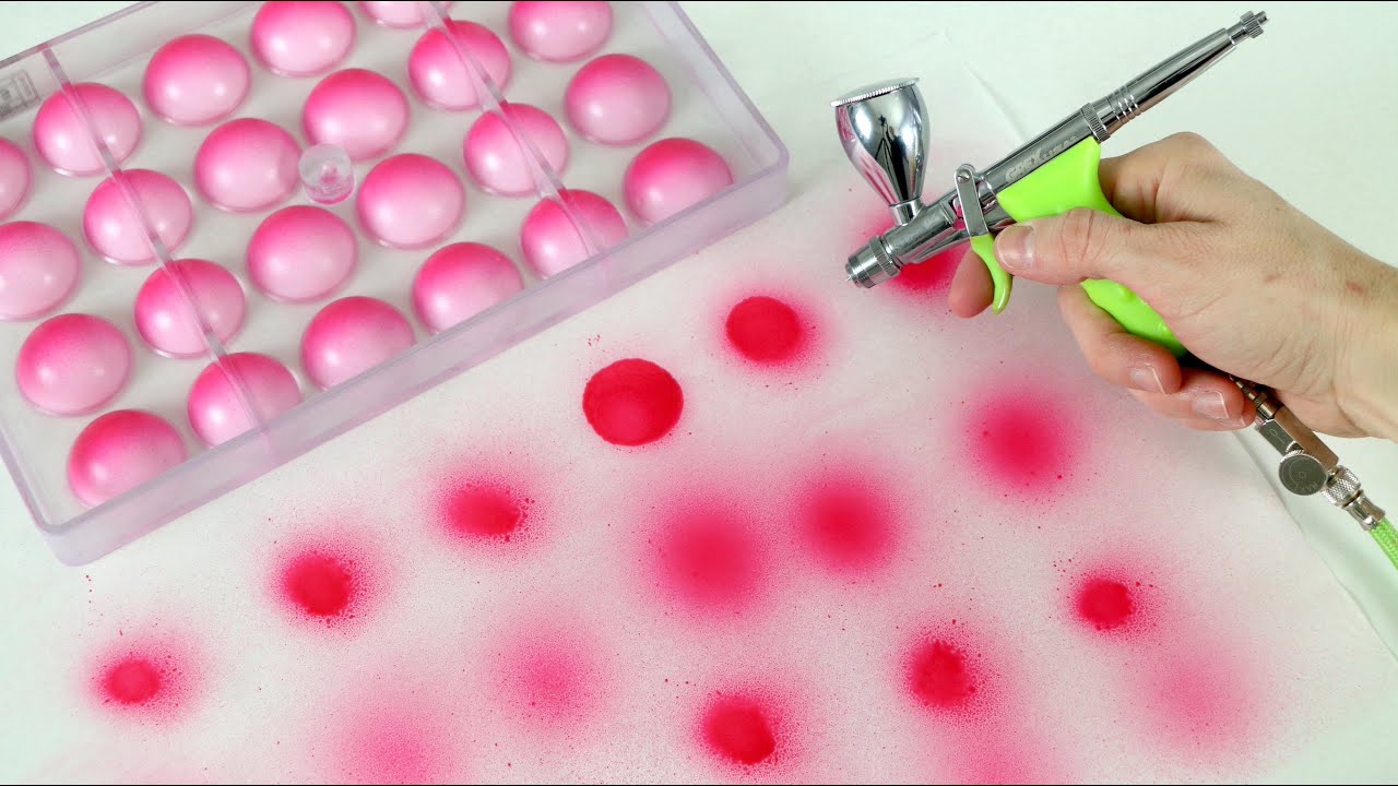 Chocolate Airbrush Tutorial | Spray Cocoa Butter on Chocolate Molds