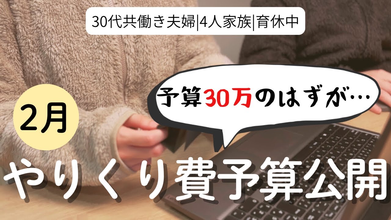 【生活費30万】2月の予算立て｜※すでに予算オーバー　音あり推奨