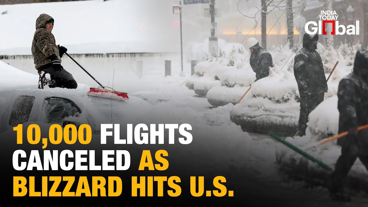 US Blizzard Grounds 10,000 Flights as 15 Inches of Snow & 60 MPH Winds Paralyze Northeast | US News