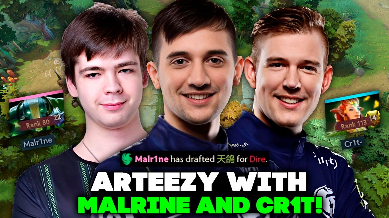 ARTEEZY потеет с MALRINE и CR1T против SAKSA и YOPAJ