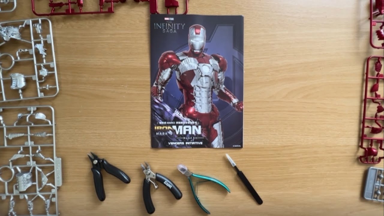 Fast build FondJoy Iron Man 1/12 scale model kit MK5