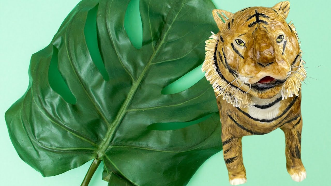 How to make 3D tiger cake