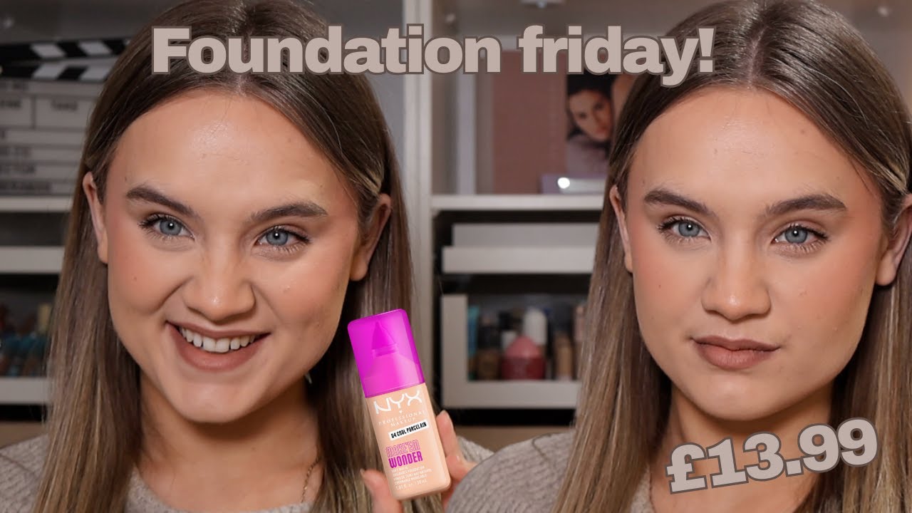 NEW NYX FOUNDATION REVIEW NYX MAKE EM WONDER FOUNDATION HONEST REVIEW FOUNDATION FRIDAY NATALIE JADE