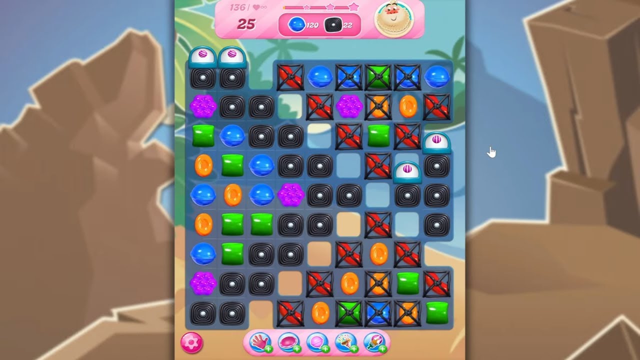 Candy Crush Saga LEVEL 136 NO BOOSTERS (new version)🐟☑️
