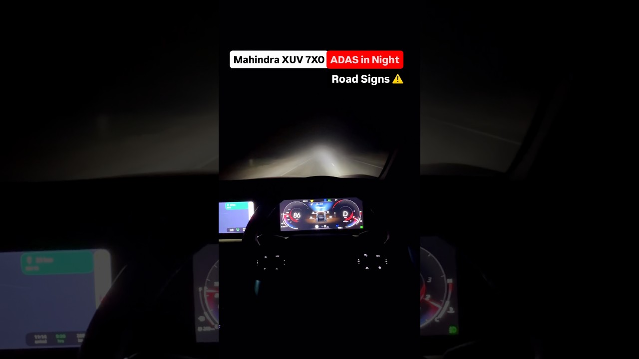 Mahindra XUV 7XO Night ADAS - Дорожные знаки