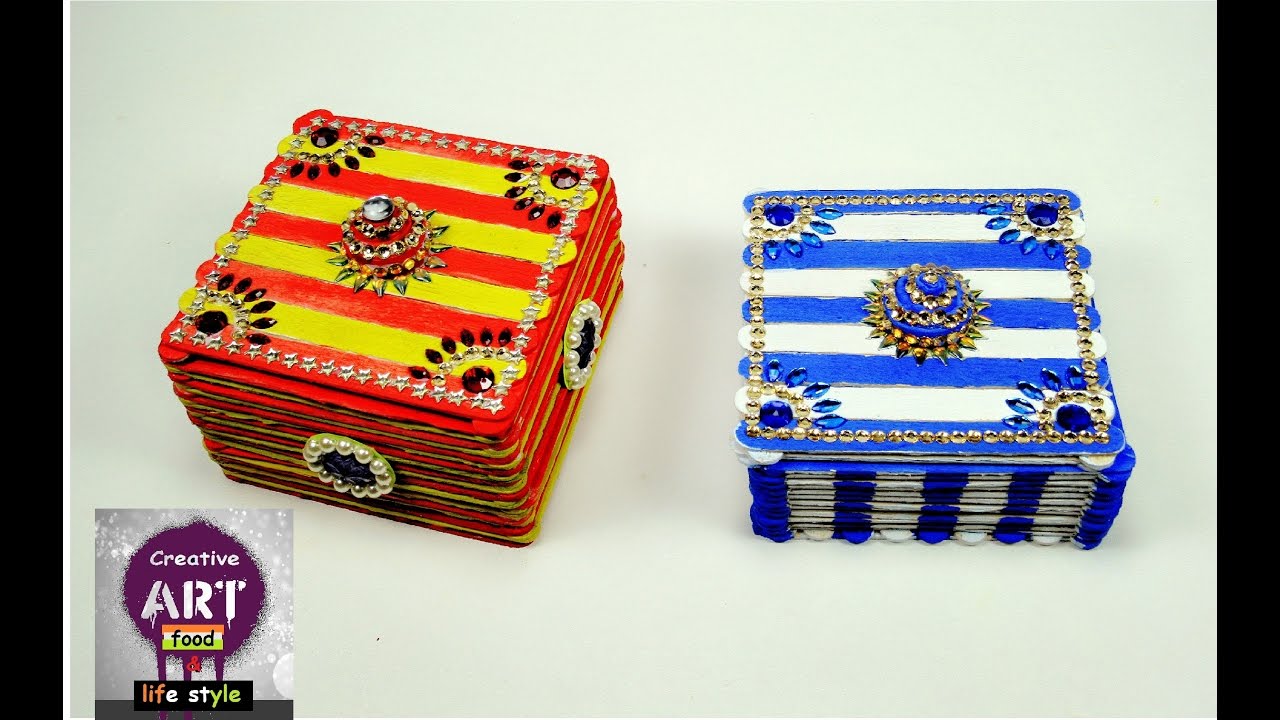 jewellery box | popsicle stick | best out of waste DIY