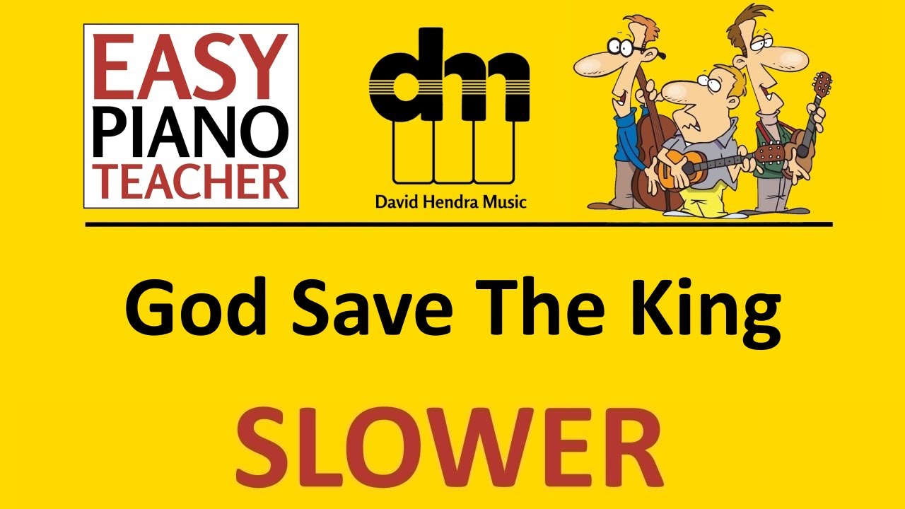 God Save The King SLOW piano tutorial: EASY keyboard song (UK National Anthem) & note names #EPT 🎹