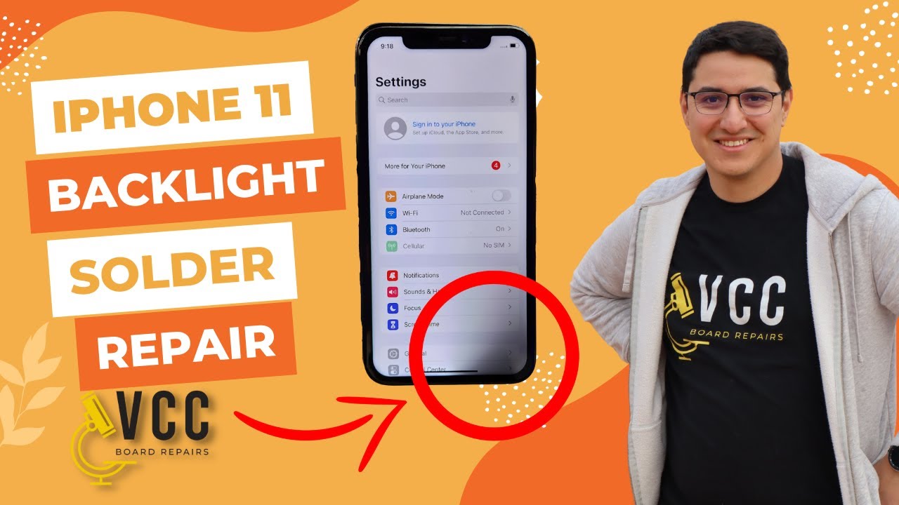 How To Fix iPhone 11 Screen With Dark Shadow. Backlight Repair Tutorial.