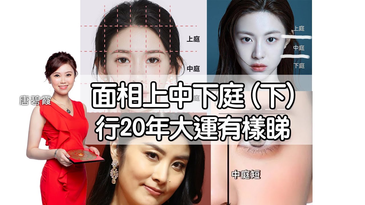 面相上中下庭（下）｜30歲至50歲睇xx｜中庭咁樣行20年大運｜下庭睇晚年運勢