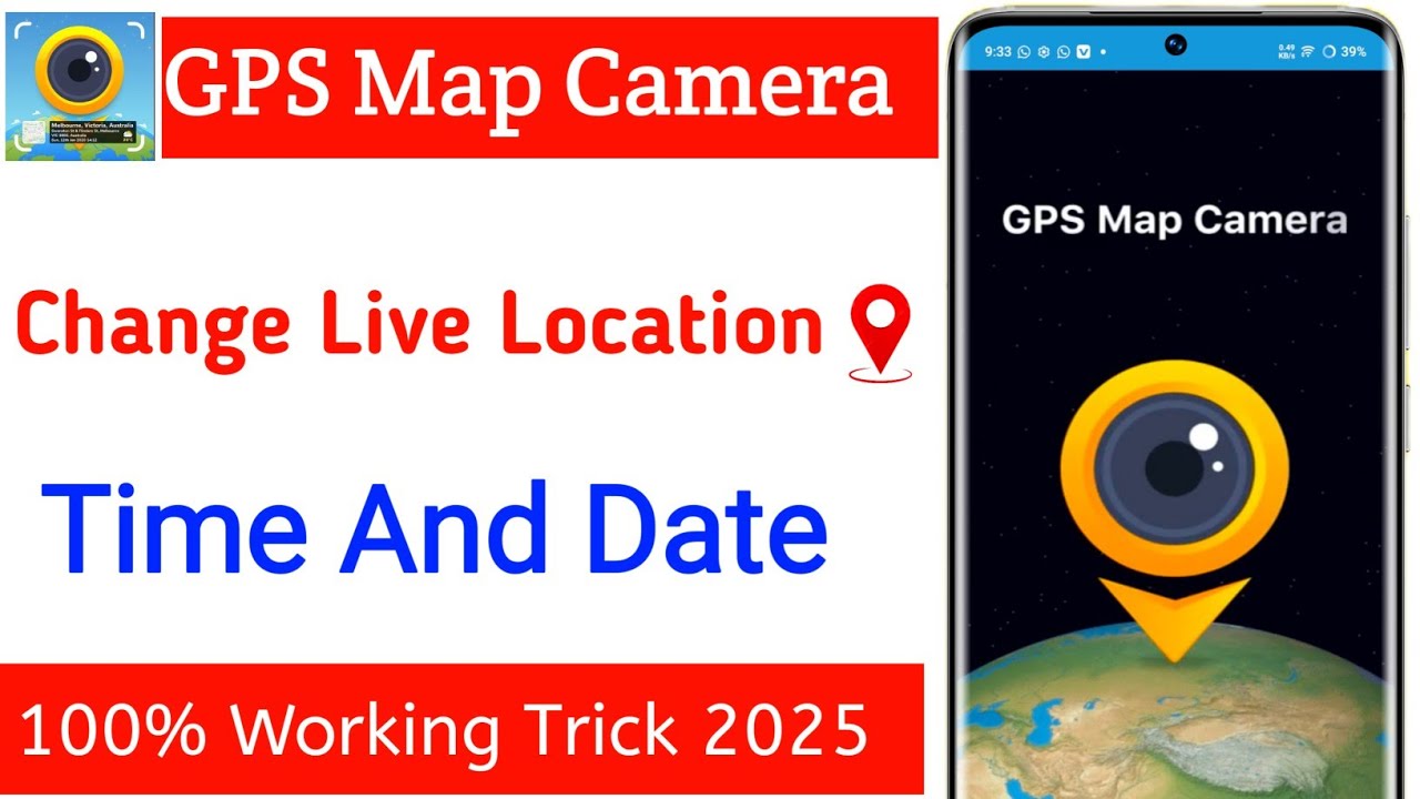 gps map camera me location, date & time kaise change kare || Gps map camera location change 2025