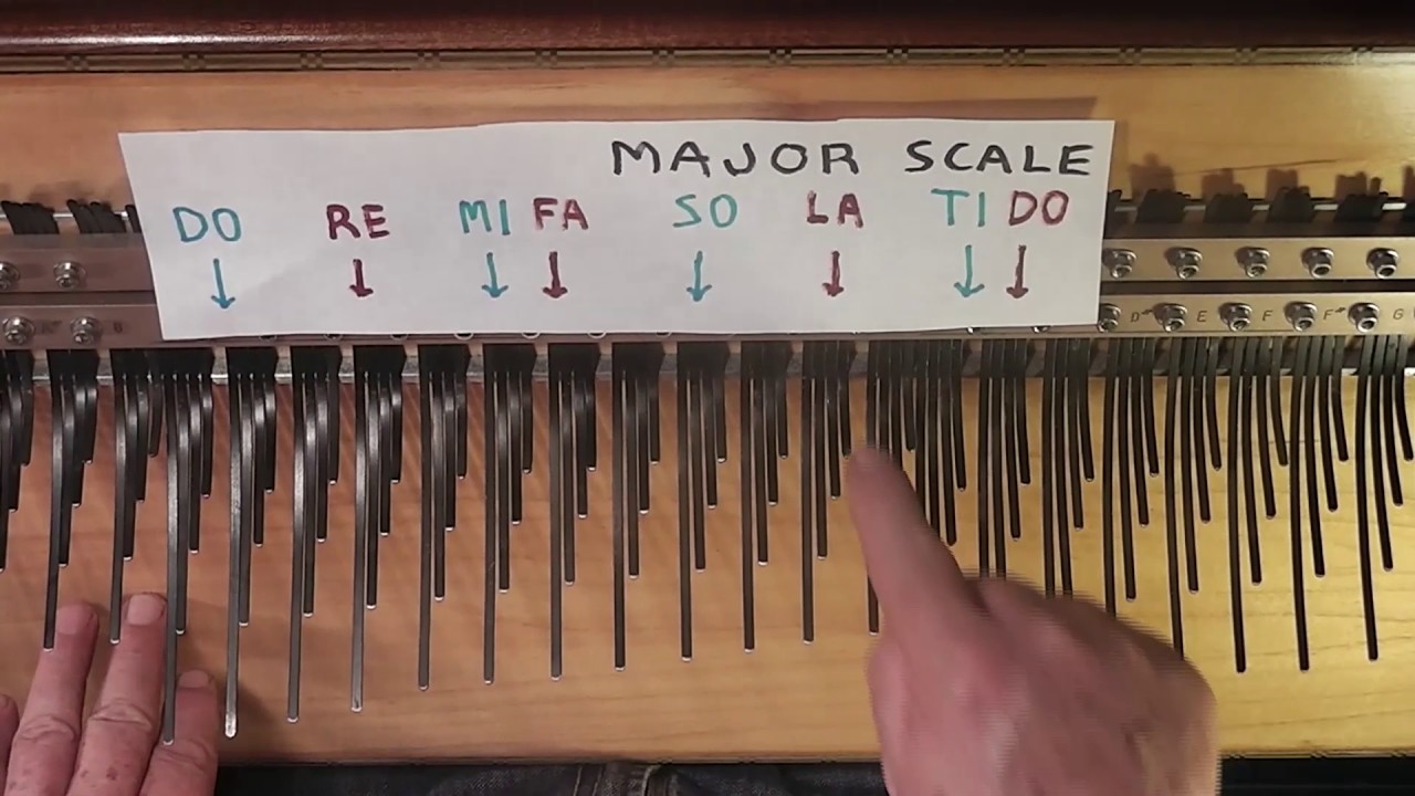Melody Array Mbira: Lesson 6, The major scale in any key signiture