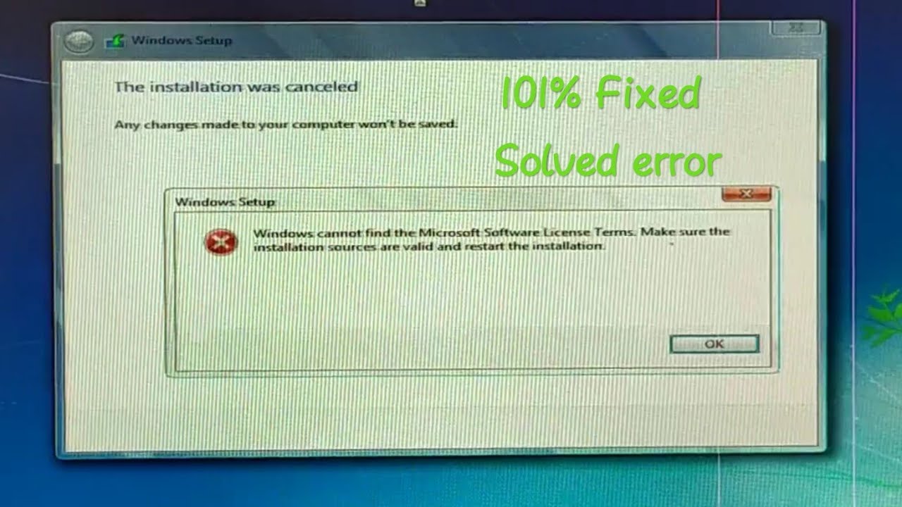Window cannot find the Microsoft Software License Terms. .... Problem Fixed 100%🔥🔥🔥
