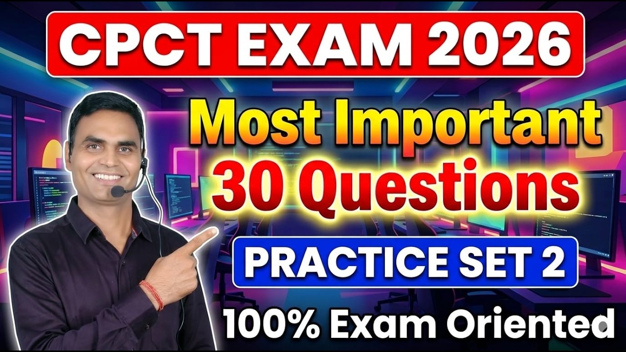 CPCT Mock Test | Top 30 Most Important Questions for CPCT Exam 2026 | Practice Set 2