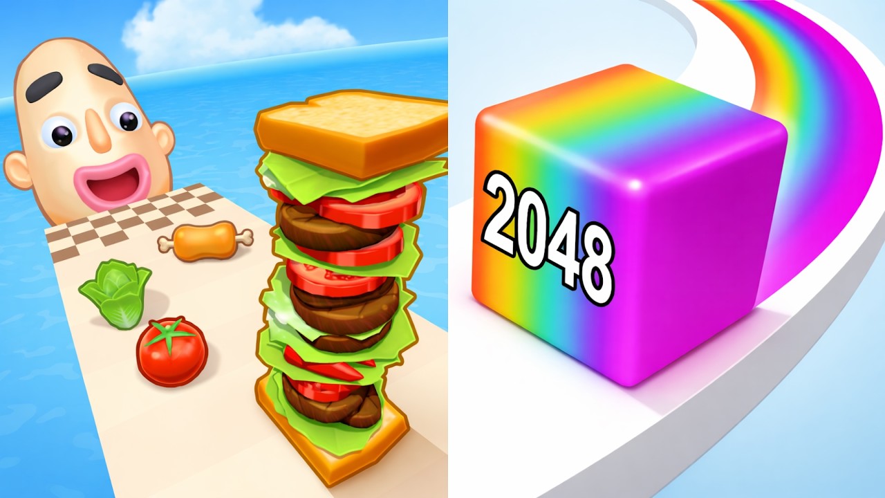 Jelly Run 2048 Vs Sandwich Runner | Walkthrough Max Gameplay | New Update
