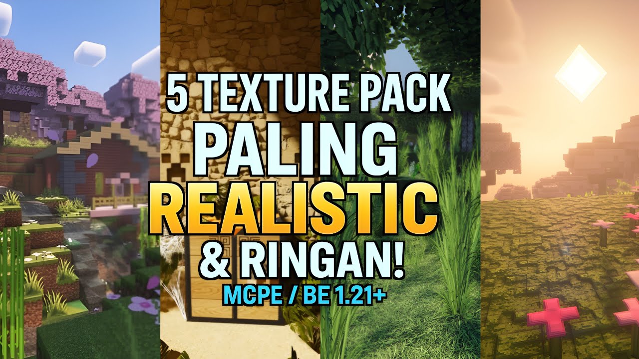 Top 5 Rekomendasi Texture Pack Ringan & Realistic