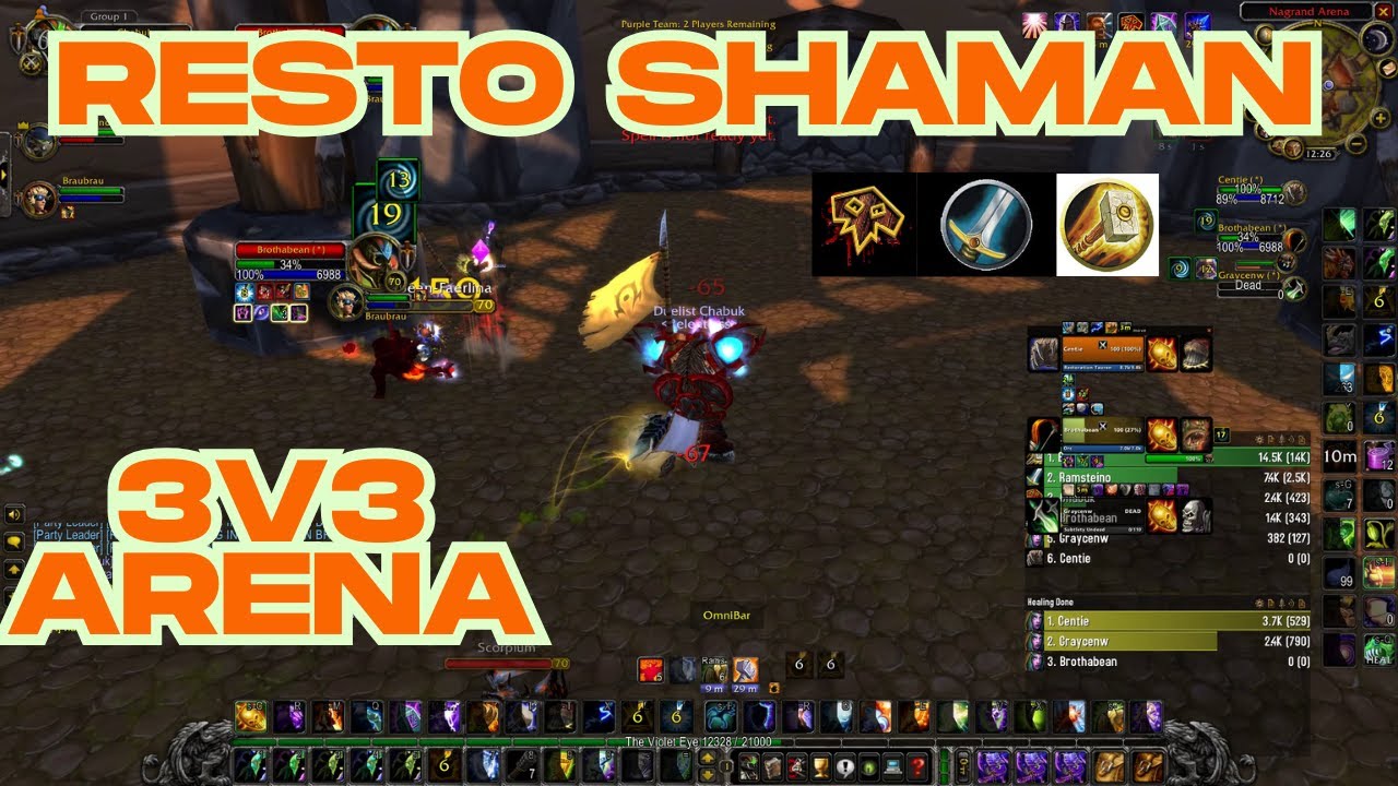 TBC 3v3 Arena Shaman Warrior Ret Pally Games Early Season 4 WoW PvP