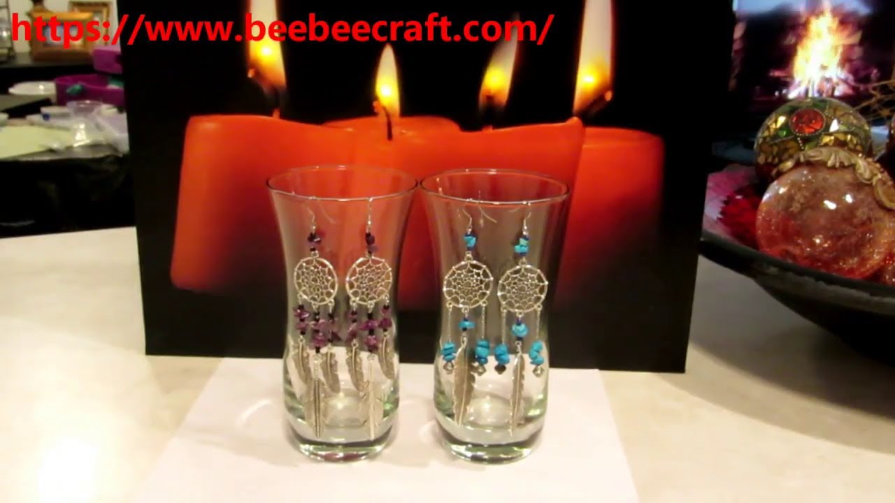 Beebeecraft  Earring tutorial(ONE OF MY OLDER DIY VIDEOS FROM 2015-2016)