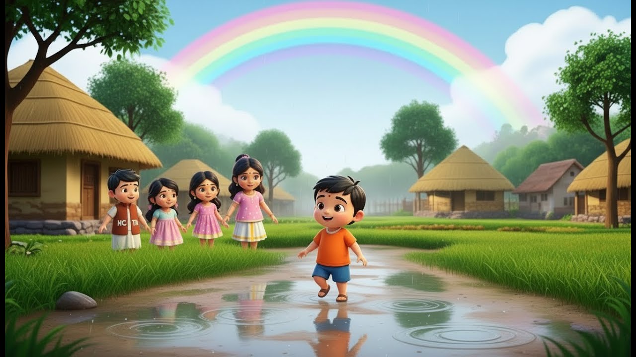 వాన వాన వల్లప్పా | Telugu Rhyme | Indian Village Rain Song