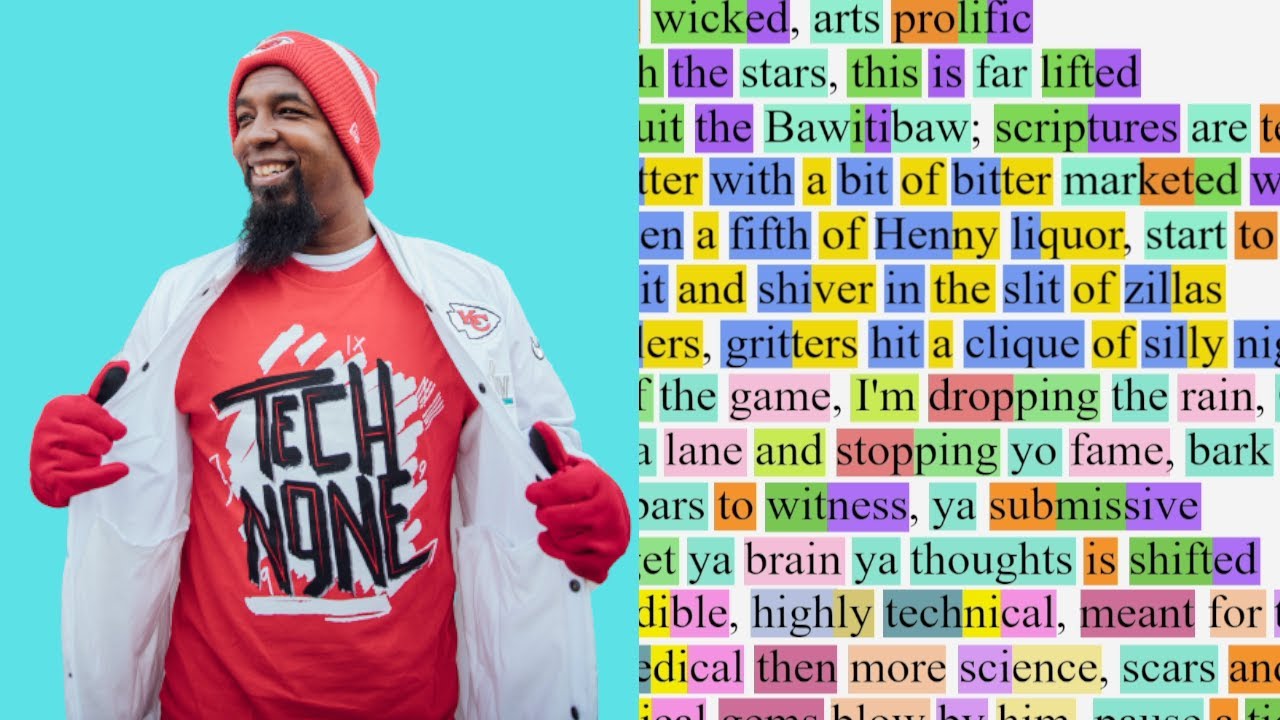Tech N9ne - Mental Giant (Rhyme Scheme) Highlighted