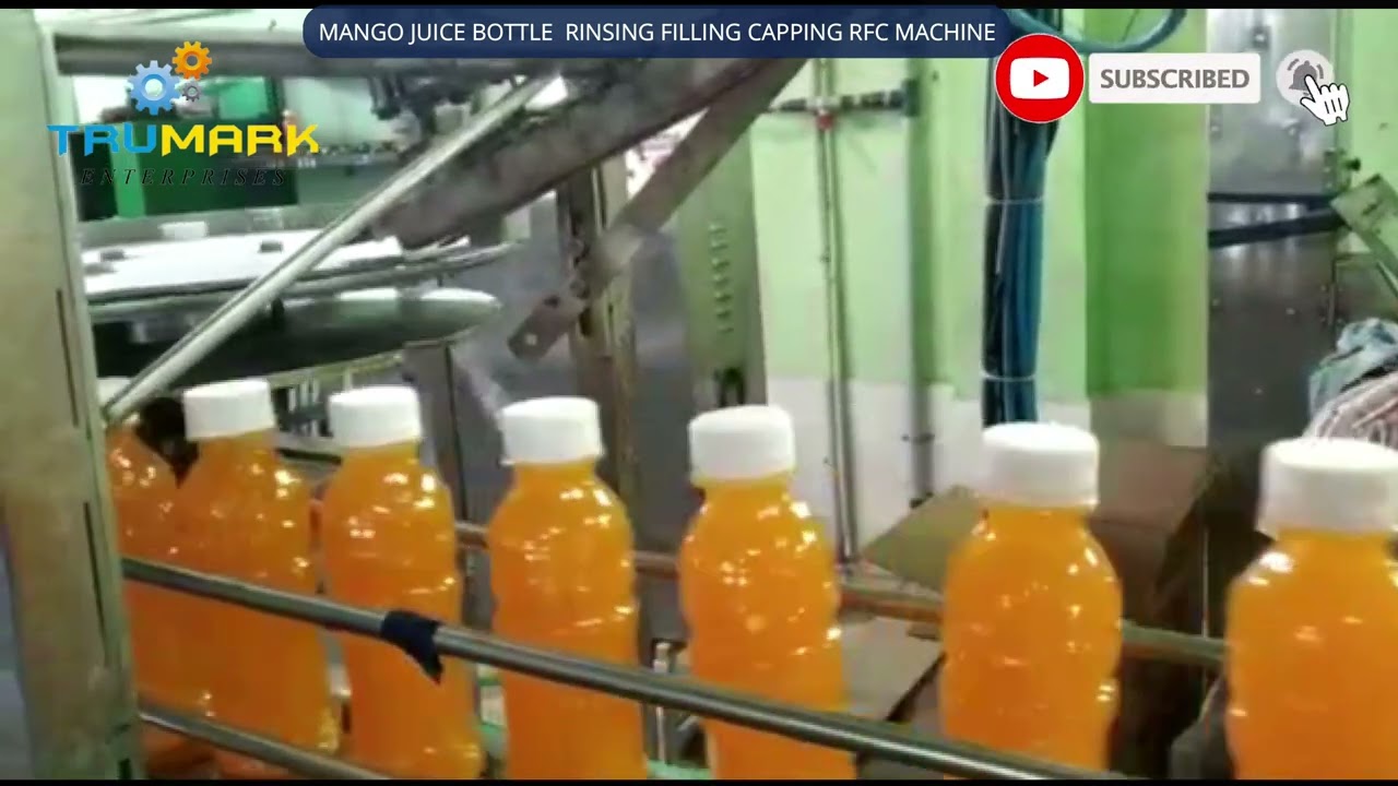 MANGO JUICE BOTTLE  RINSING | FILLING | CAPPING | RFC MACHINE