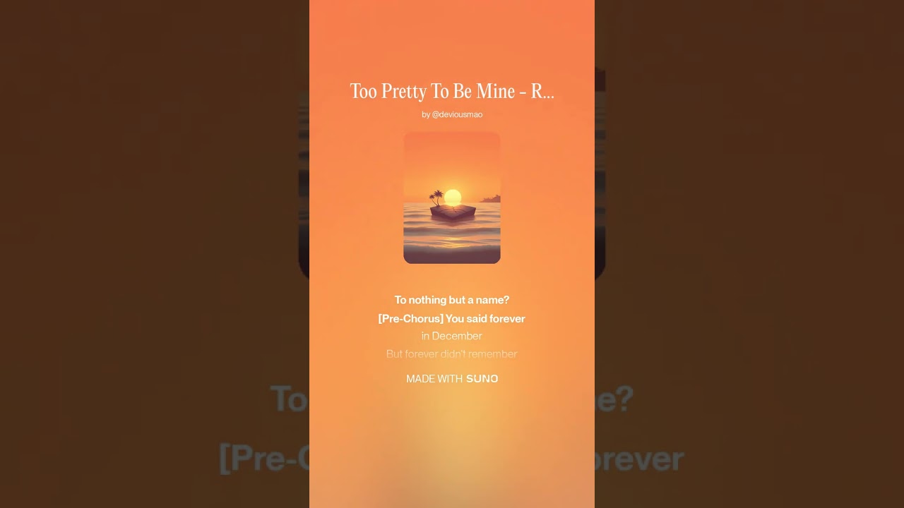 Too Pretty To Be Mine - Reggae V2