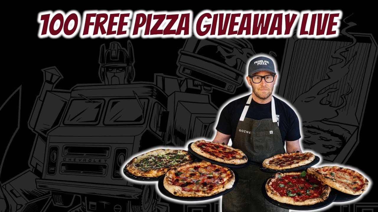 100 Free pizza giveaway Live from the truck on St Albans market